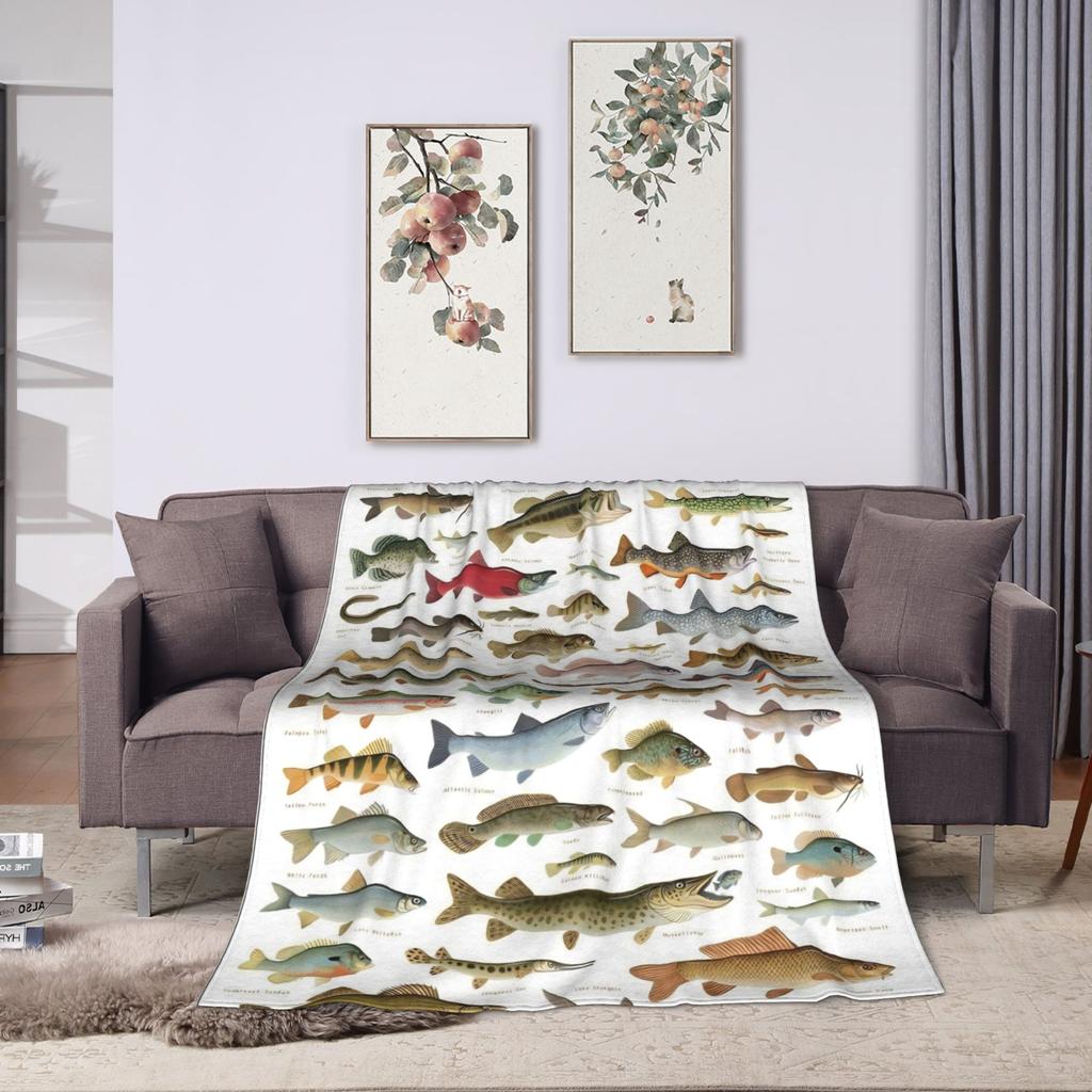 Sportfisch Lustiger Liebhaber Weiche Decke Picknick Plüsch Bettwäsche Überwürfe Neuheit Heimdekoration Flanell Tagesdecke Sofa Bettbezug