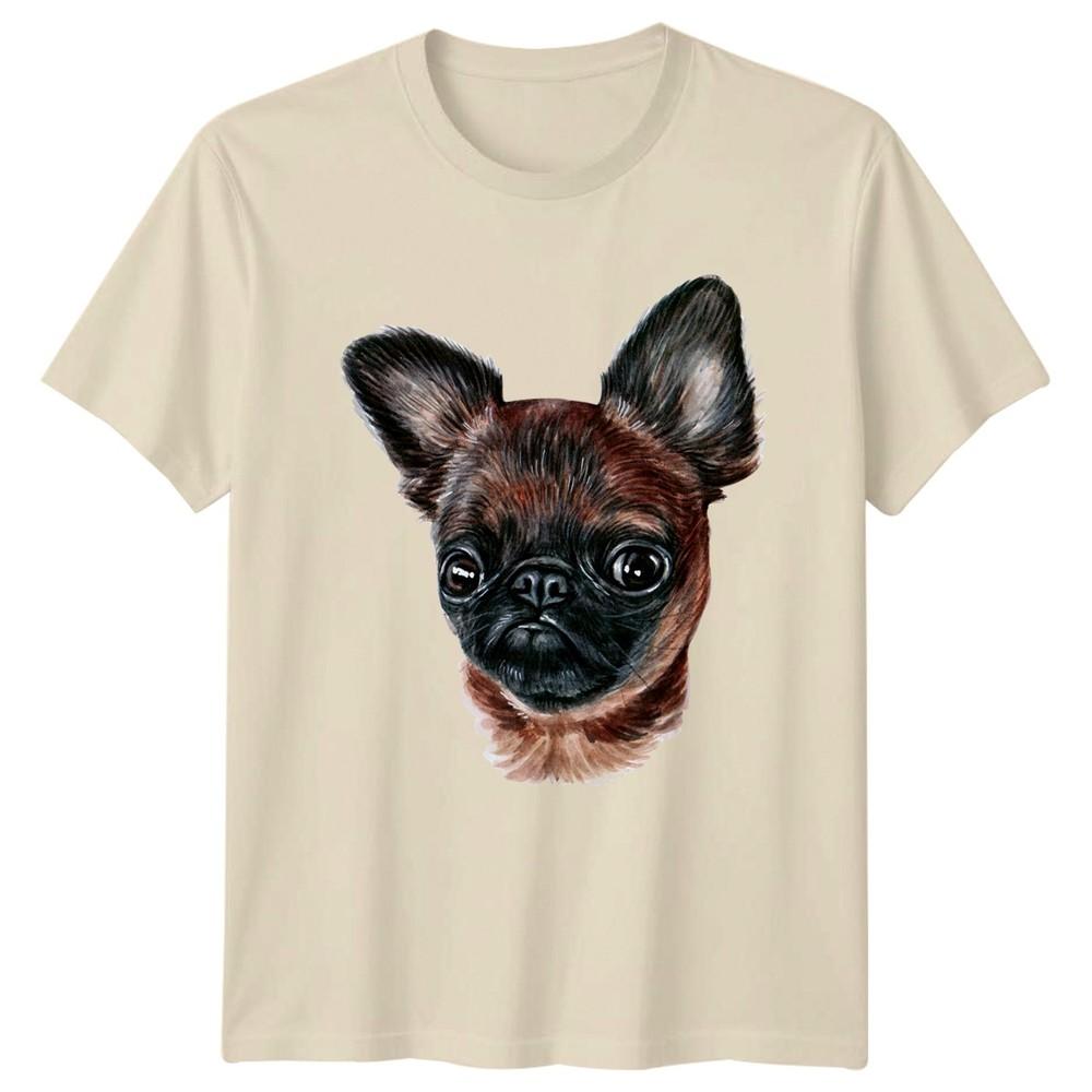 Brussels Griffon T-shirt Hondenliefhebber Ras Kunst Verjaardagscadeau Voor Hem En Haar