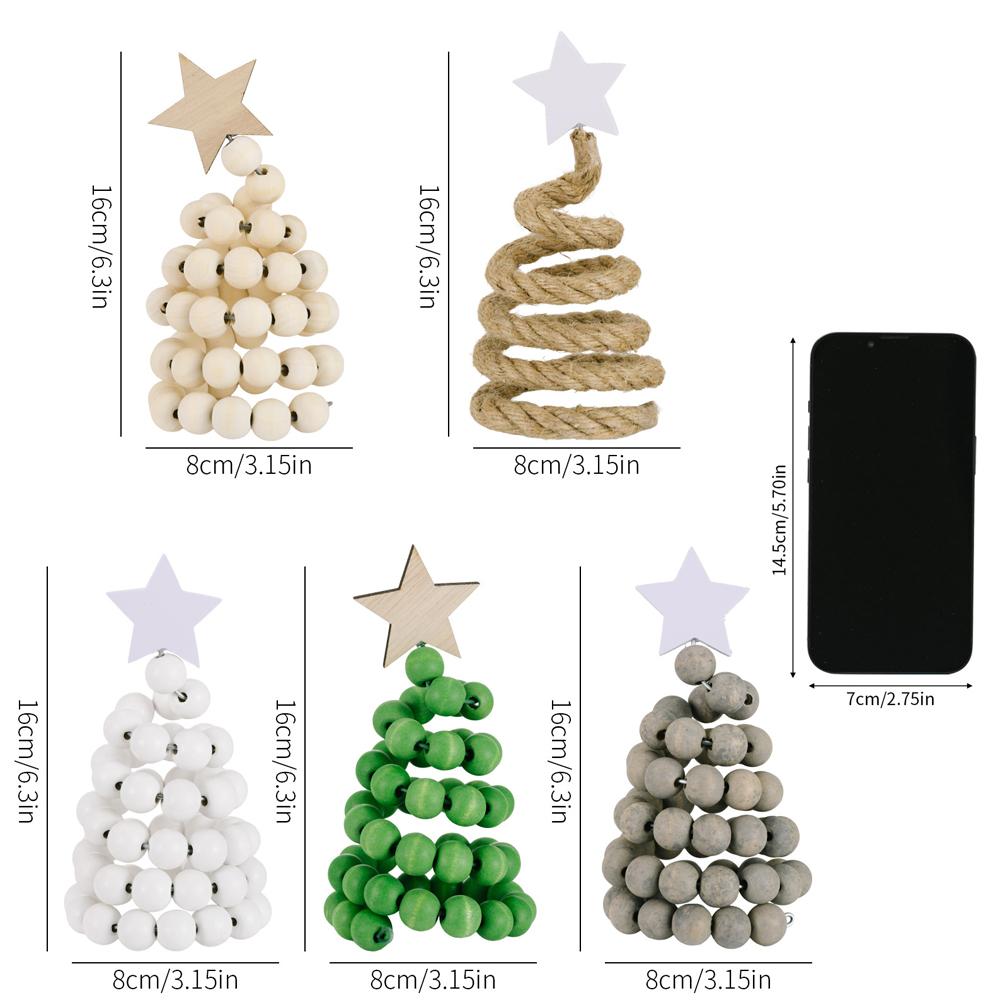 1PC New Christmas Decoration Creative Nordic Style Wooden Christmas Tree Desktop Ornament
