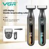 V-360 Aparador de Cabelo à Prova d'Água e de Ferrugem Doméstico Recarregável Ajustável Aparador de Cabelo Lavável em Todo o Corpo Reciprocante Aparador de Barba Masculino