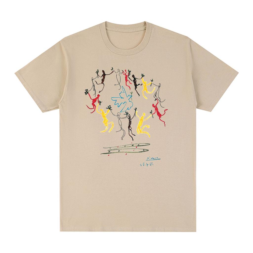 Picasso Vintage Tshirt Graffiti Harajuku Street HipHop Cotton Men T Shirt New Tee Tshirt Womens Tops