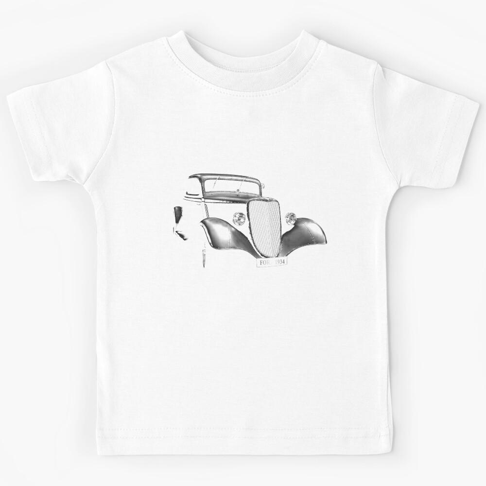 1934 ford, black shirt Kids T-Shirt 140