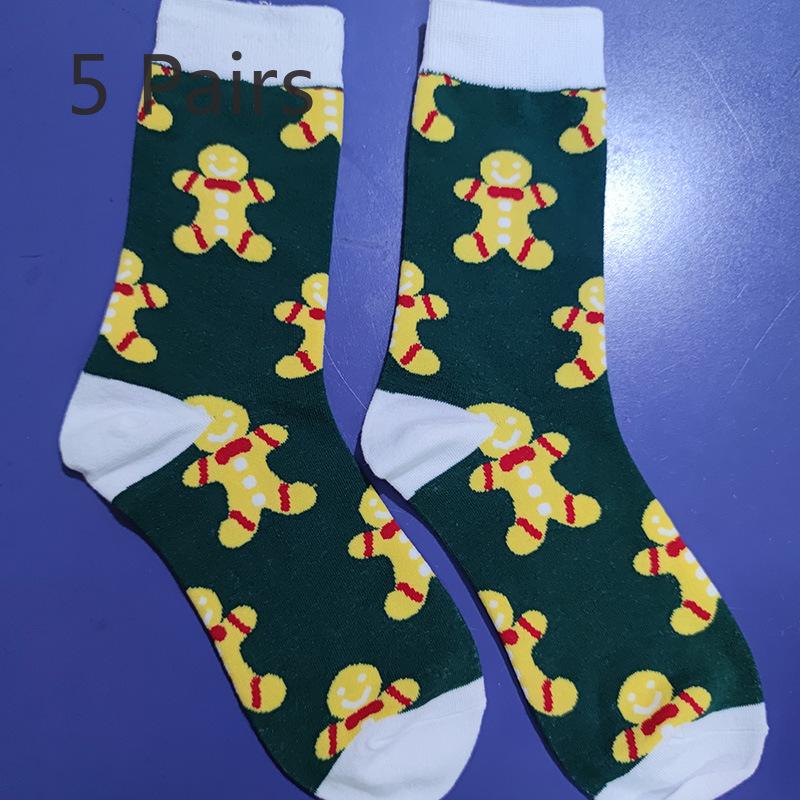 

5 пар женских весенних и осенних модных новых темно-зеленых хлопковых носков 5 Pairs темно-зеленого