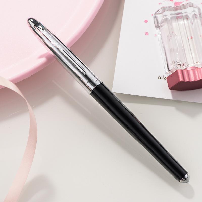 

Перьевая ручка Hero 100 Semi-Steel Gold 14k для студентов и профессионалов в подарочной коробке в стиле ретро