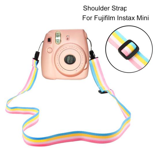 Nastavitelný flexibilní popruh na rameno pro fotoaparát, proti pádu, přenosný, pro instantní fotoaparát, duhový nosný popruh pro Mini11/8/9/25/90/7c