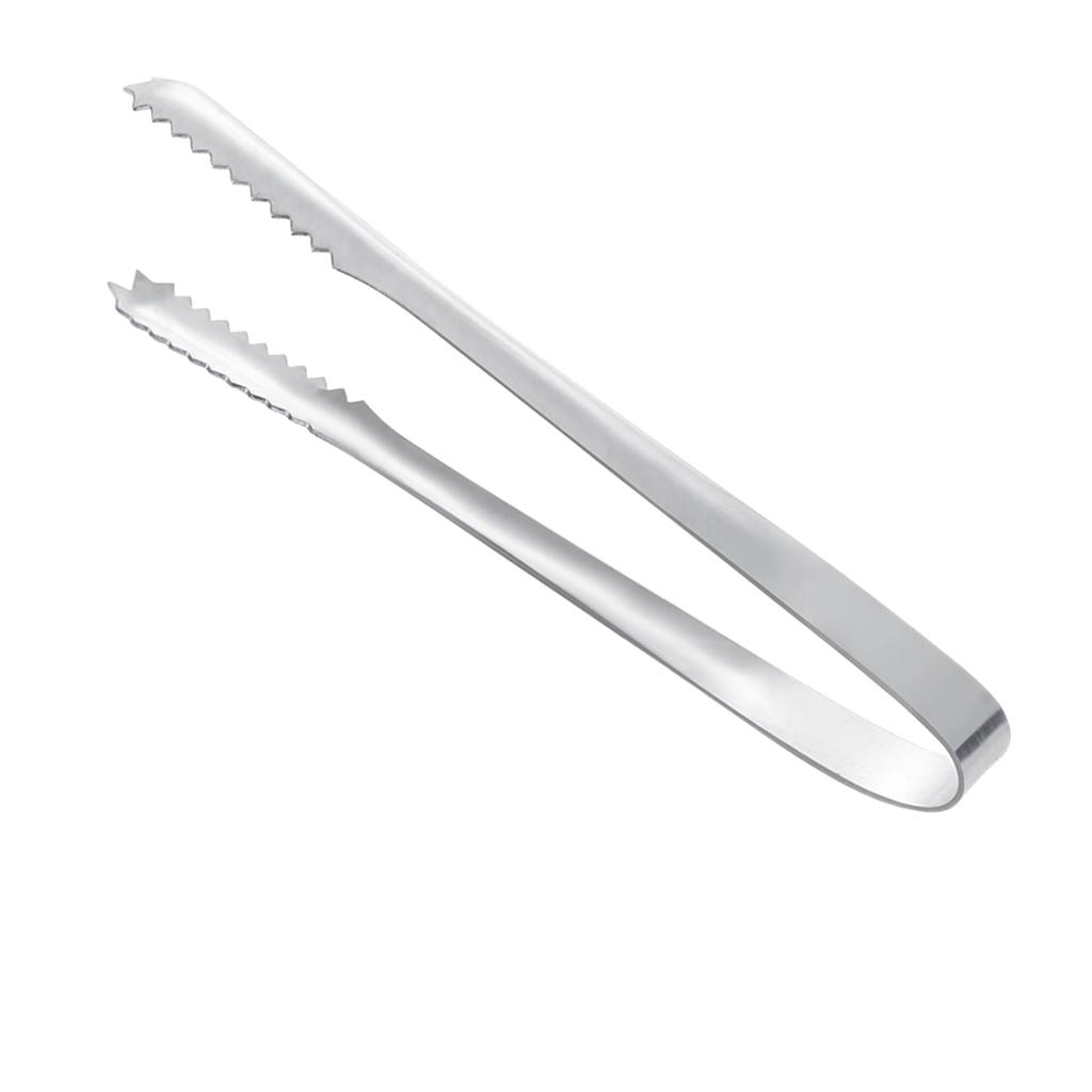 Ice Tong Thicken Stainless Steel Ice Clip Tong Portable Easy Grip Metal Serving Tong for Bar Kitchen