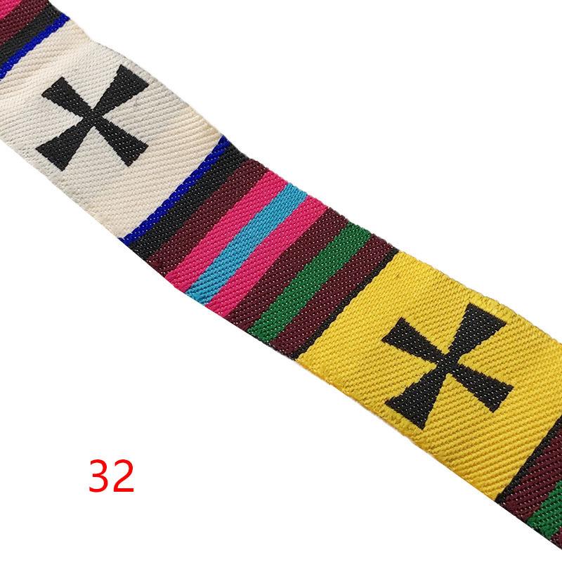 Diy handgefertigte Materialien 1 Streifen 7 Meter 2,5 cm Stickerei Ethnische Spitze Computer Jacquard Vorhang Heimtextilien Kleidung Spitzenzubehör