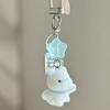 Kawaii Plush Cute Cat Keychain Flocking Animal Pendant Phone Lanyard Hanging Keycord Charm Key Chains DIY Accessories Girl Gifts