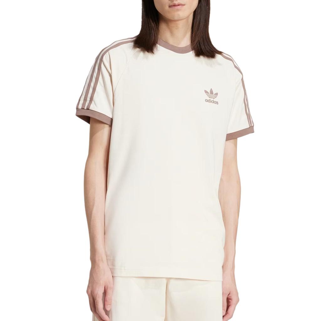 adidas Orijinaller Adicolor Klasikleri 3 Çizgili Moda Yumuşak Çok Yönlü Kısa Kollu Tişört Erkek Üstler Magic-White JN7020