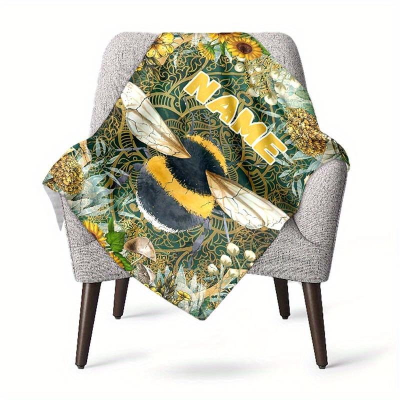 Way Customize Your Name Blanket Used For Chair Office Sofa Bed Camping Soft And Warm Giving Friends And Relatives Birthday Graduation Gift
