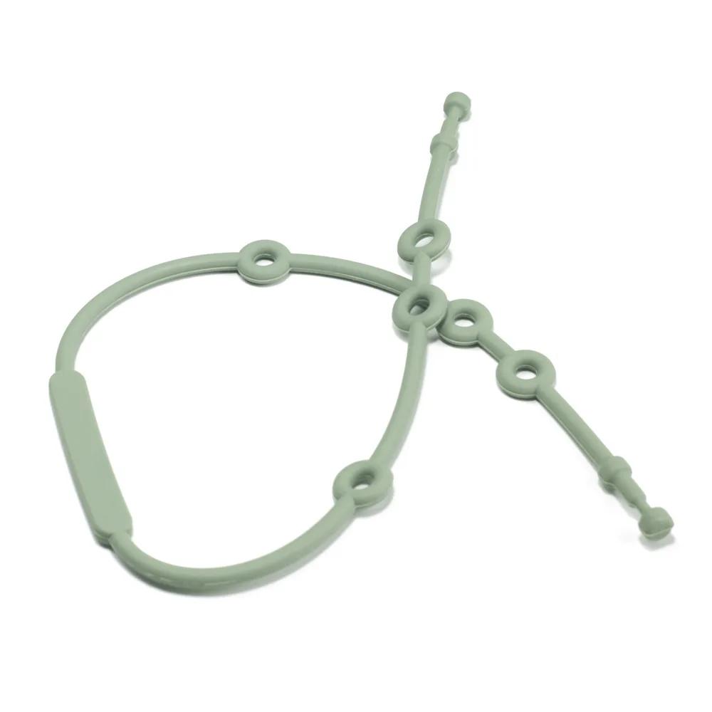 Silicone Toy Safety Straps born Teething Soother Chew Dummy Chains Adjustable Baby Pacifier Clip Teether Straps зелёный