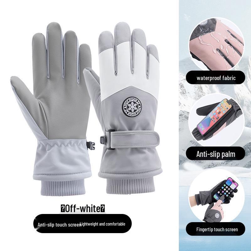 Unisex Winter Skihandschuhe: Samtgefüttert, Touchscreen-kompatibel, Winddicht und Kälteschutz für Outdoor-Sportarten