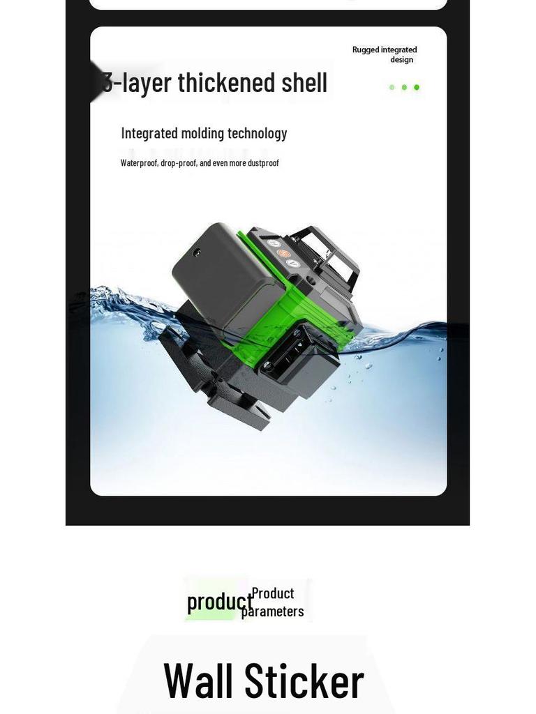 High Precision 16-Line Infrared Laser Level with Blue Light for Wall Marking