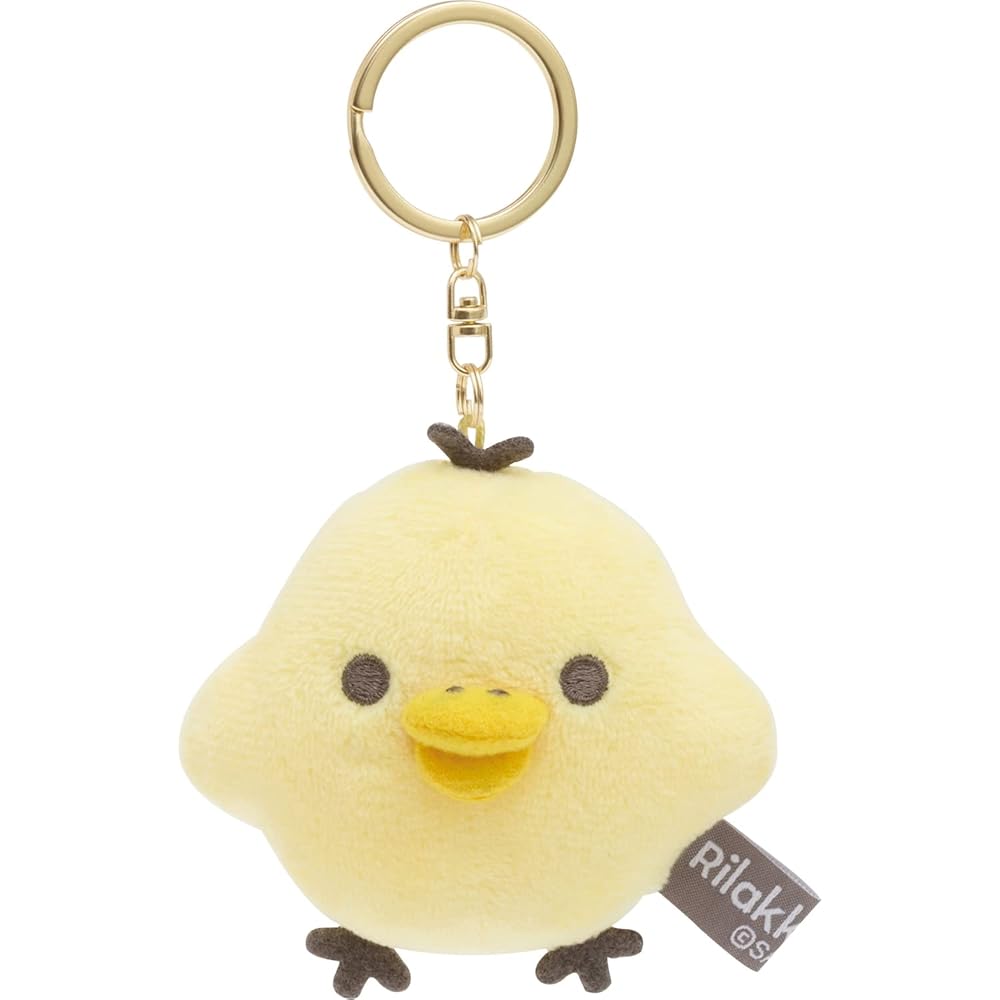 San-X Rilakkuma New Basic Plush Toy Keyring Yellow Bird MF99801