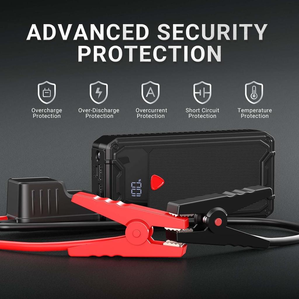 Car Jump Starter Booster Power Bank Battery Charger Eigotrav PD-J330 12V 6000A 10000mAh