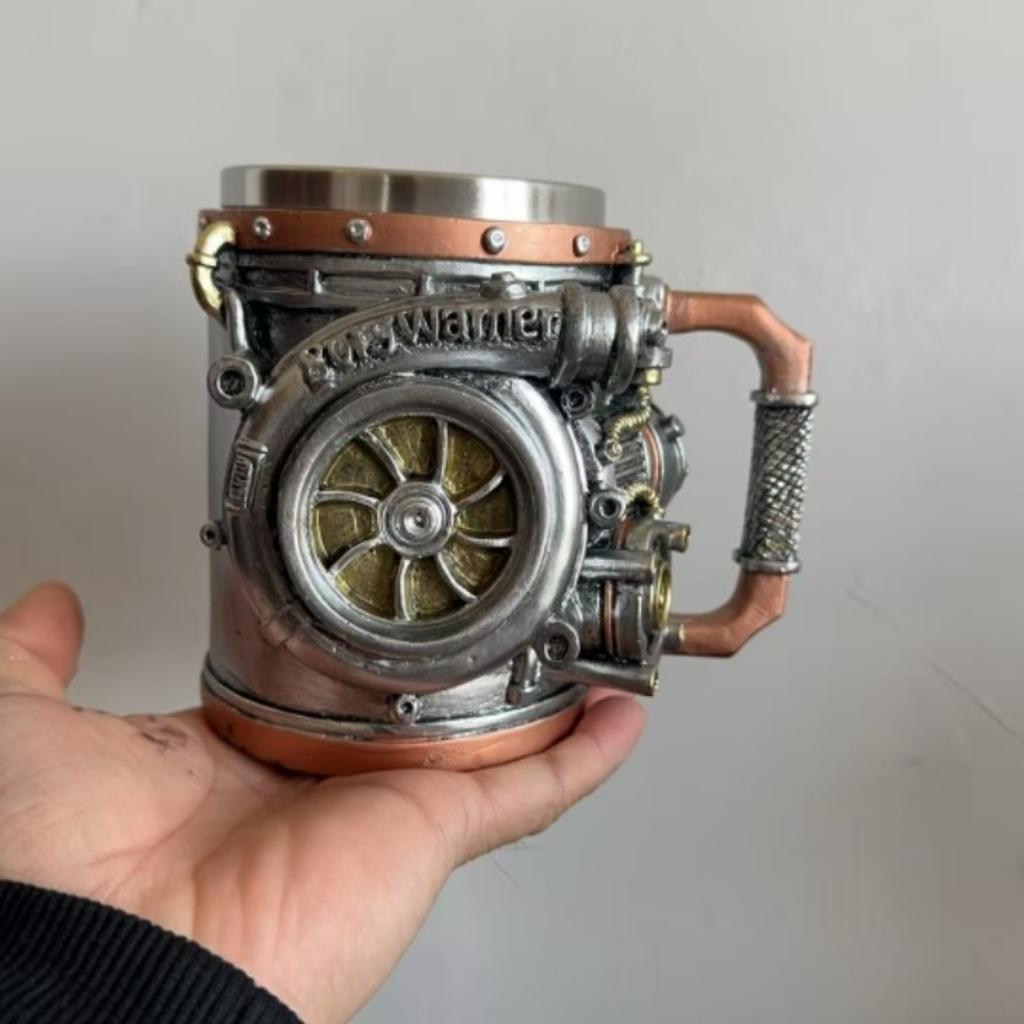 10,14oz Hrnček na kávu s tematikou motora, Personalizovaný hrnček na kávu, Kreatívny hrnček na kávu s motorom auta, Perfektný darček pre automobilových nadšencov.
