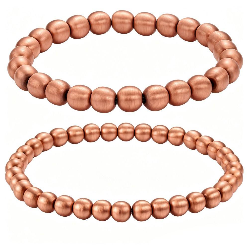 Pure Copper Pure Copper Bracelet Smooth Beads Beaded Bracelet Copper Bead Bracelet Women Men
