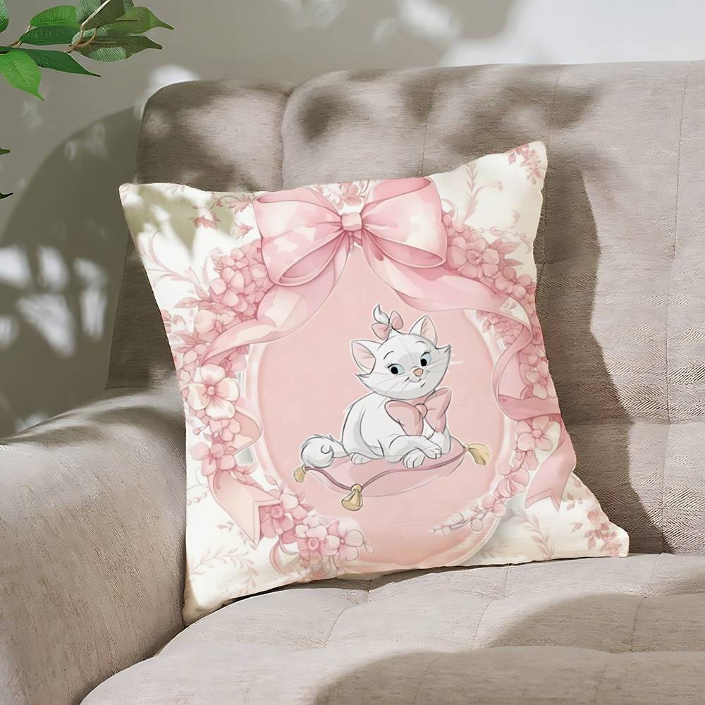 Cute TThe AAristoCatseS Throw Pillow Covers Pattern Cushion Cover Suitable For Sofa Bedroom Car Pillow Cover