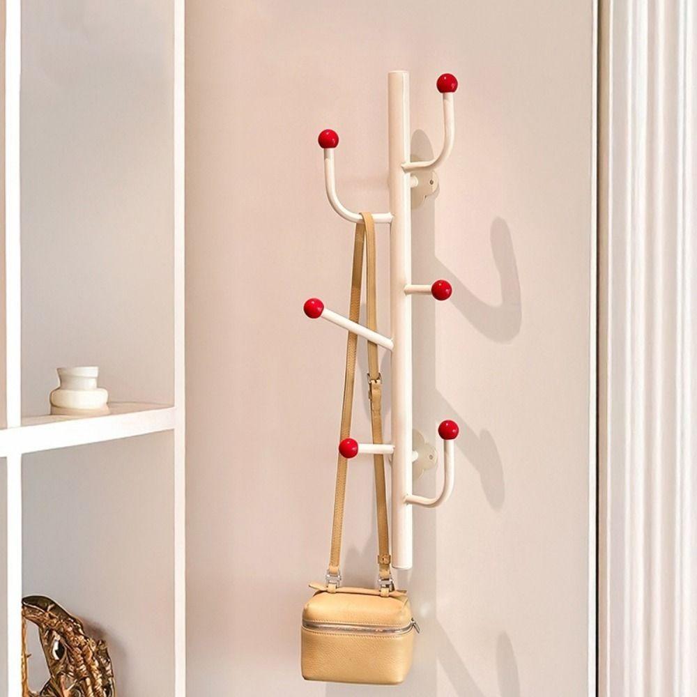 4/6 Hooks Cap Holder Saving Space Wall Hooks Durable Wall Mounted Coat Rack  Bedroom