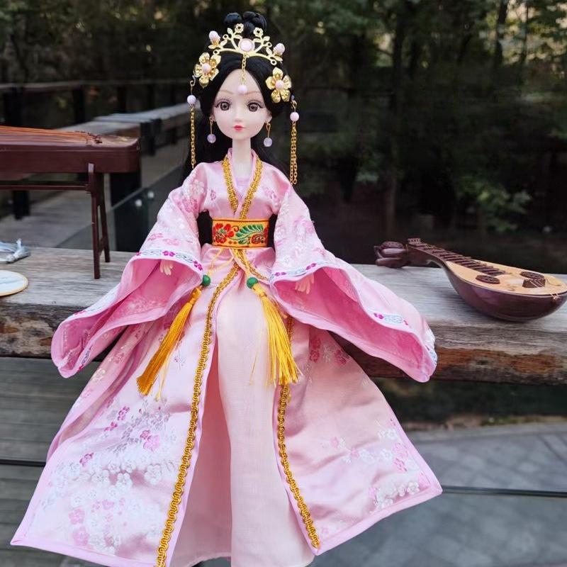 30cm Ancient Hanfu Doll 11 Joint Action Figure Dress Up Toy Gift For Children