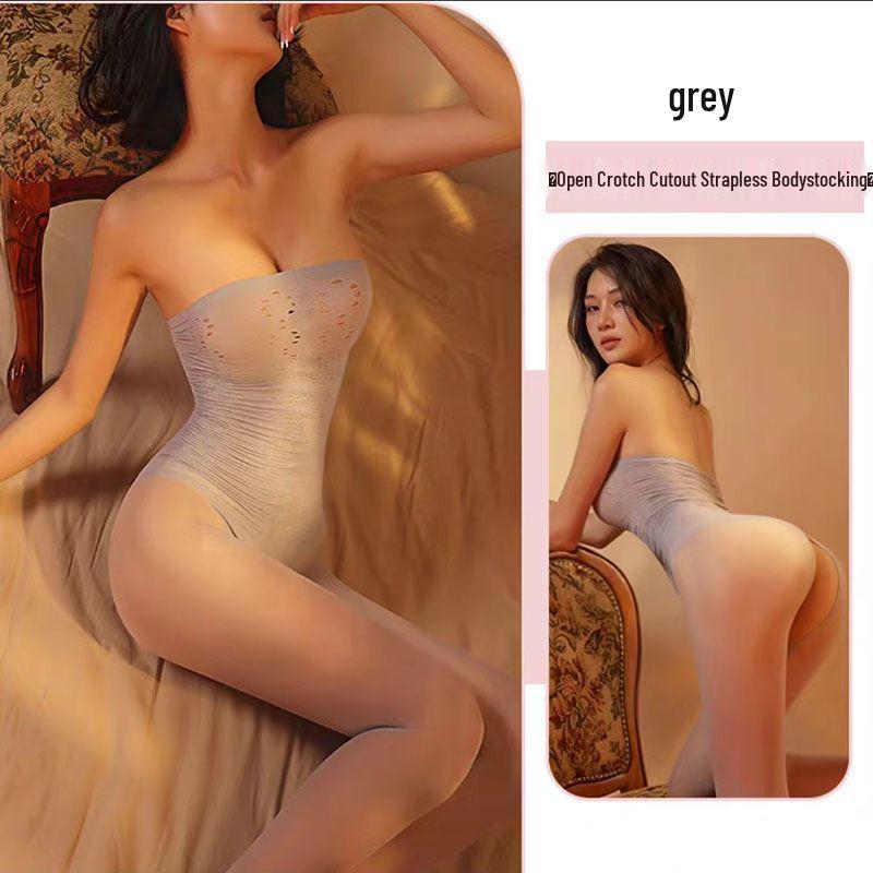 3-farbiger Patchwork-Netz-Bodystocking: Offener Schritt, Schnellverschluss, Verführerisches Schwarzes Seiden-Fischernetz für Mitternachts-Charme Flirten