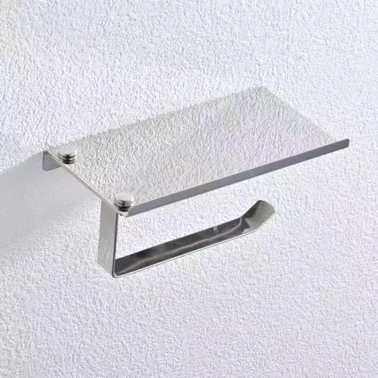 Punch-Free Wall-Mounted Stainless Steel Tissue Holder for Bathroom