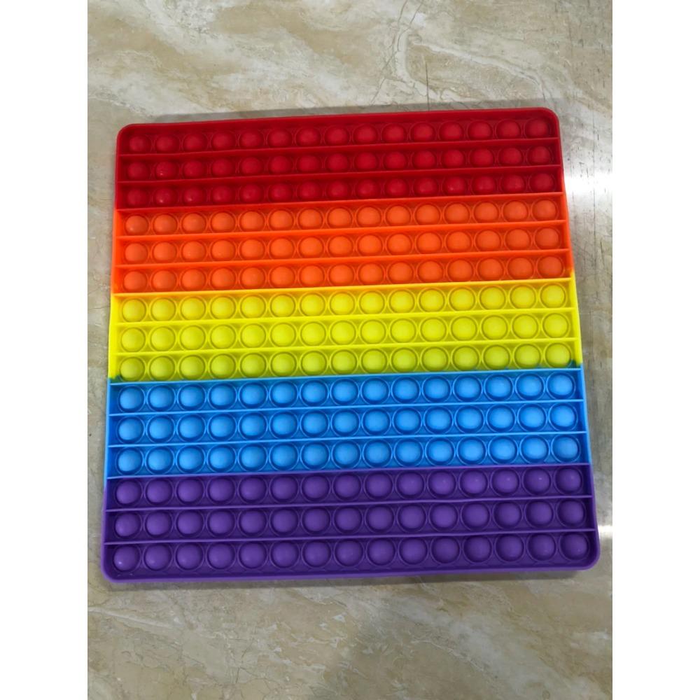 Große Größe 30*30cm Riesige Fidget Spielzeuge Regenbogen Antistress Drück sie Blasen Fidget Spielzeuge Stressabbau Spielzeug für Kinder Erwachsene