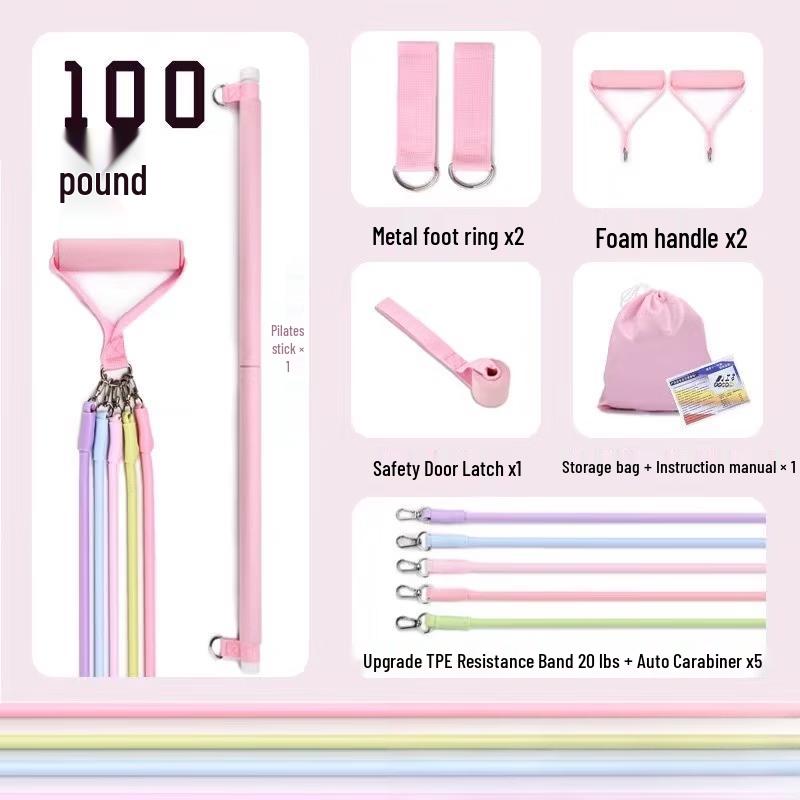 Resistance Band Set with Pilates Bar