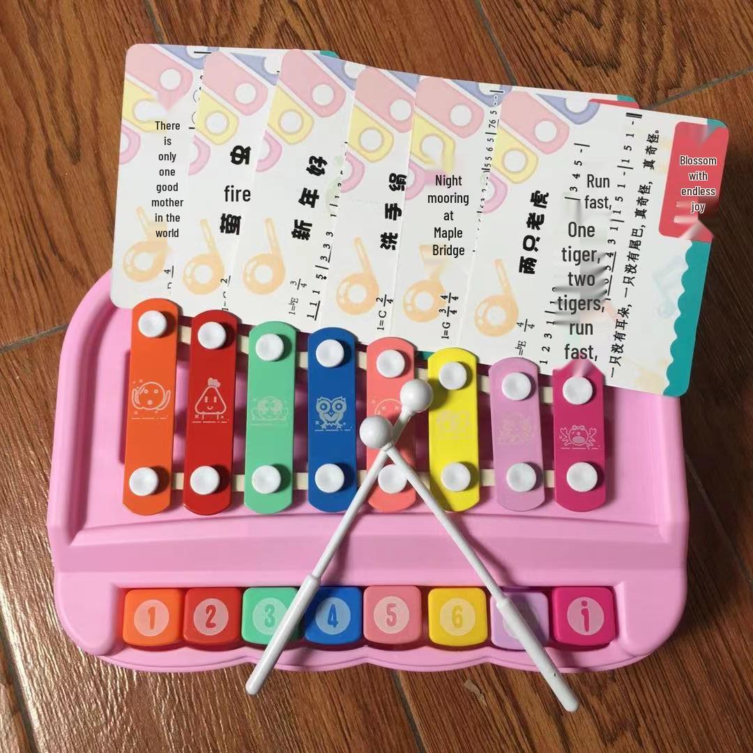 

Детская развивающая игрушка Ксилофон Пианино - Большая октава, Музыкальный инструмент для ручного постукивания для раннего обучения девочек