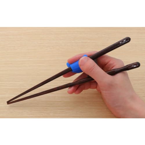 Ishida Corrective Chopsticks, Made In Japan, for Adults, Right-Handed, Approx. 23cm, Blue, Approx. 23 X 2.5 X 4.5cm, Helps You Hold Chopsticks Properl