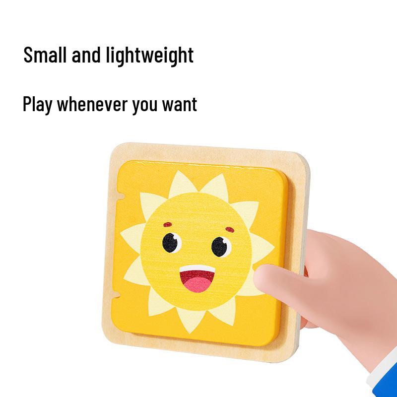 Montessori Pädagogischer Kühlschrankmagnet Busy Board für Kinder - Magnetisches Holzspielzeug für frühes kognitives Lernen.