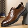 Leather Shoes Men's Autumn New Soft-soled Men's Casual Shoes  Dress Single Shoes Groom Wedding Shoes