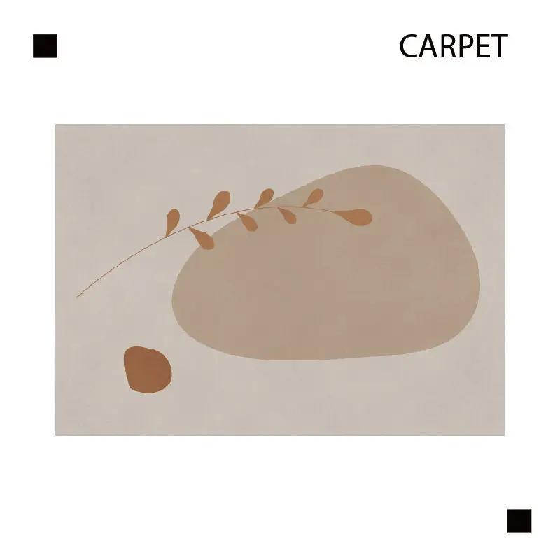Nordic Modern Minimalist Living Room Carpet Abstract Non-slip Luxury Bedroom Rug Home Decoration Fluffy Square Vortex Mat