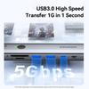 ESSAGER 7 In 1 Expansion Hub with 4K 30Hz HDMI/Type C/USB 3.0/SD TF Card Slot Docking Station
