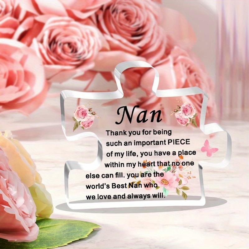 Nan Gifts for Bithday Christmas Mothers Day Best Nan Gifts from Grand Acrylic Piece