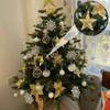 6Pcs/Set 7cm Christmas Tree Five-pointed Star Plastic Xmas Hanging Ornaments  Home Decoration