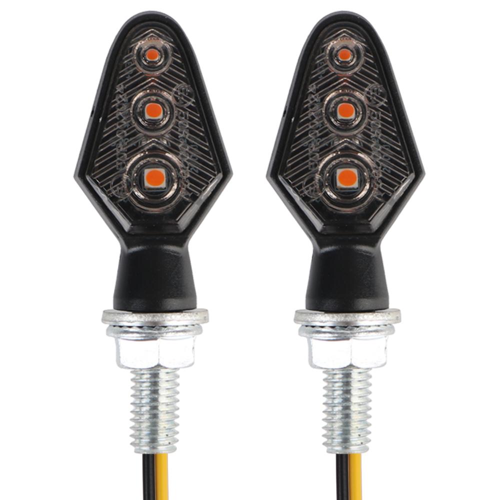 

Universal Front Rear Turn Signal Lights 2Pcs Amber 12V Motorcycle LED Turn Signal Lights Moto Indicator Lamp Metal