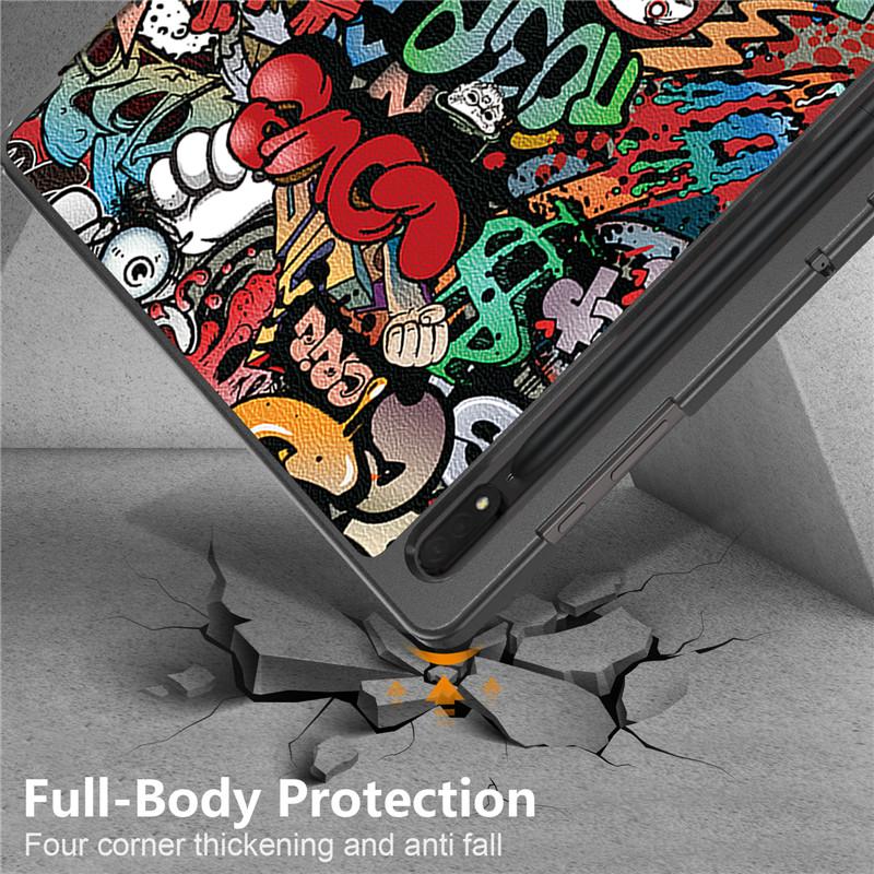 Tablet-Hülle für Samsung Galaxy Tab S9 S8 Ultra 14 6 Zoll 2023 Hülle Fashion Painted Hard PC Back Book Tablet Cover für Tab S9 S8 Ultra Hülle