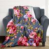 1pc Floral Pattern Blanket Warm, Cozy, And Soft, Suitable for Sofas, Beds, Cars, And Office Use.Perfect for Camping And Travel, Making It a Great Gift