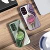 Transparent colored apple For Samsung Galaxy S10 4G S20 11E 30 S21 22 S24 Fe Pro S23 S25 Ultra 5G S9 Tempered Glass Phone Case