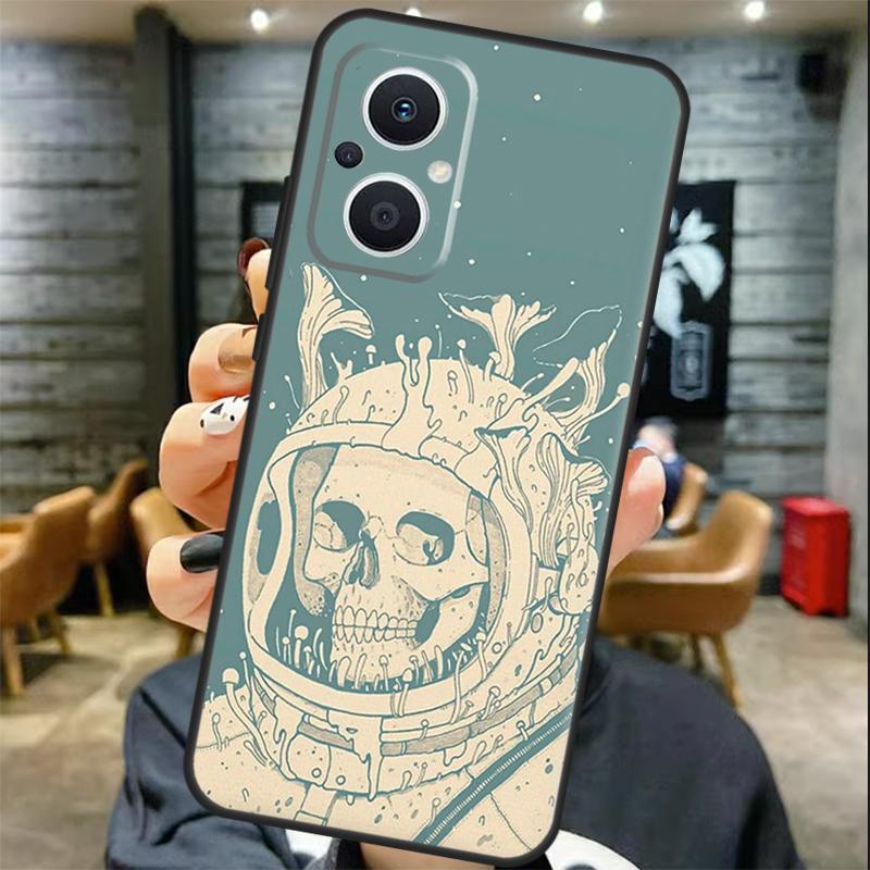 Psychedelische Skelett-Hülle für OPPO Reno 8T 7 8 10 11 12 13 Pro 13F 12F OPPO Find X8 Pro X6 X3 X5 Lite Hülle Coque