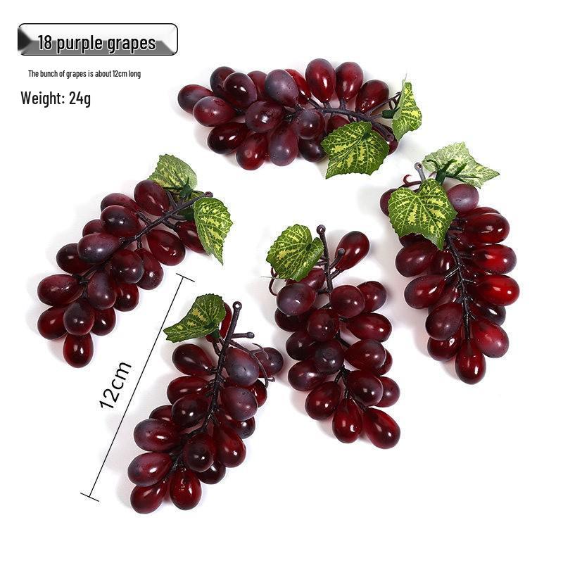 Artificial Grape Cluster Decoration – Green Frosted Grapes Prop for Display or Shooting
