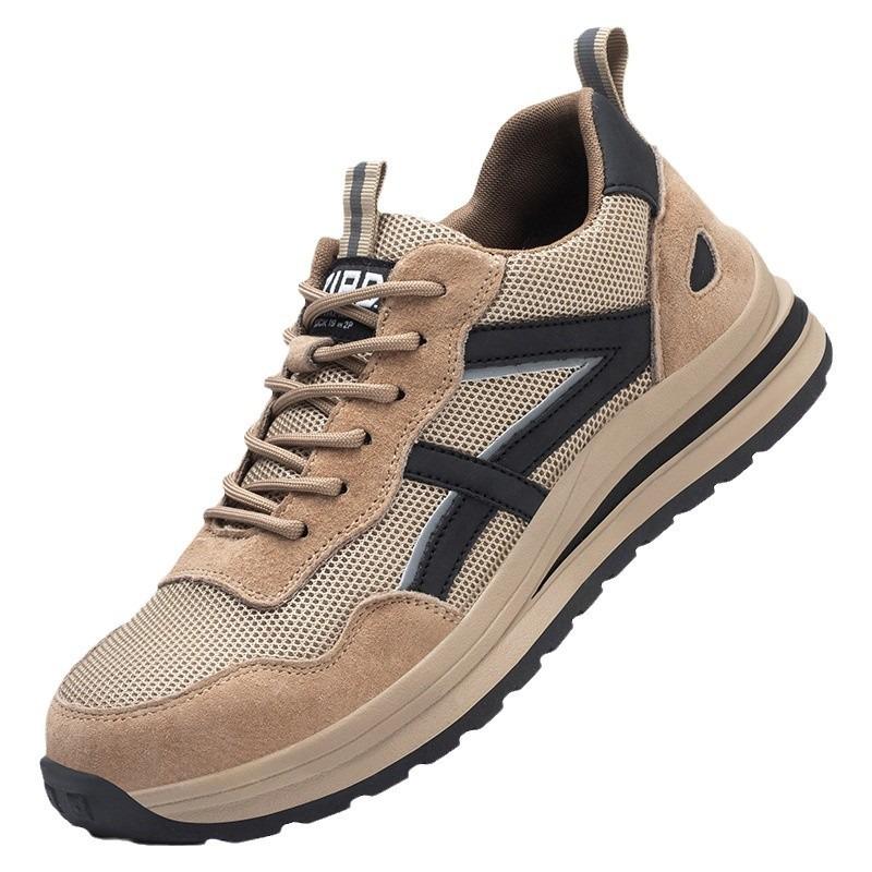 Soft Sole Men's Anti-smashing and Anti-piercing Steel Baotou Wear-resistant Rubber Sole Deodorant and Breathable Construction Site Tooling Work Shoes