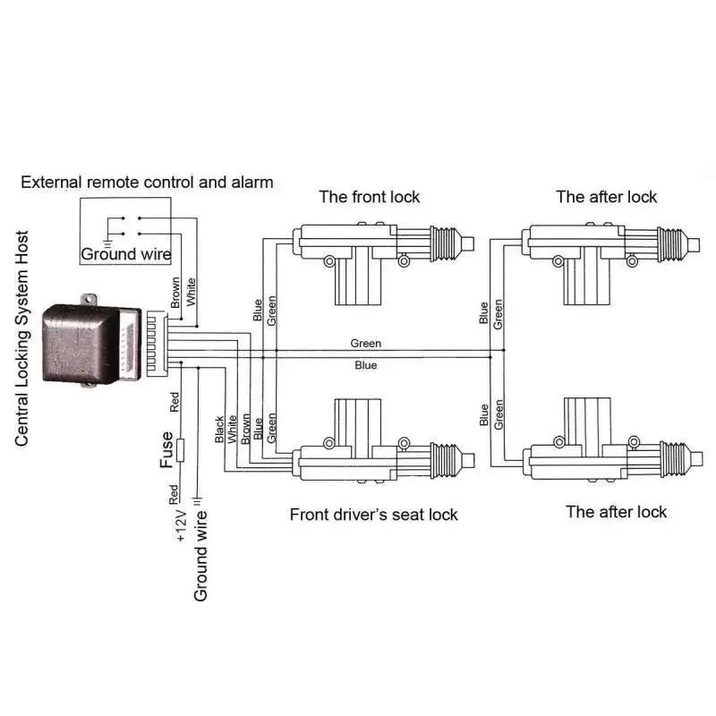 12V Universal Remote Control Entry System Car Central Control Lock with 4 Door Lock Actuators Keyless SMT Locate Parking