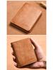 Men's Cross-Border Slim Tri-Fold Leather Wallet with ID and Card Holder