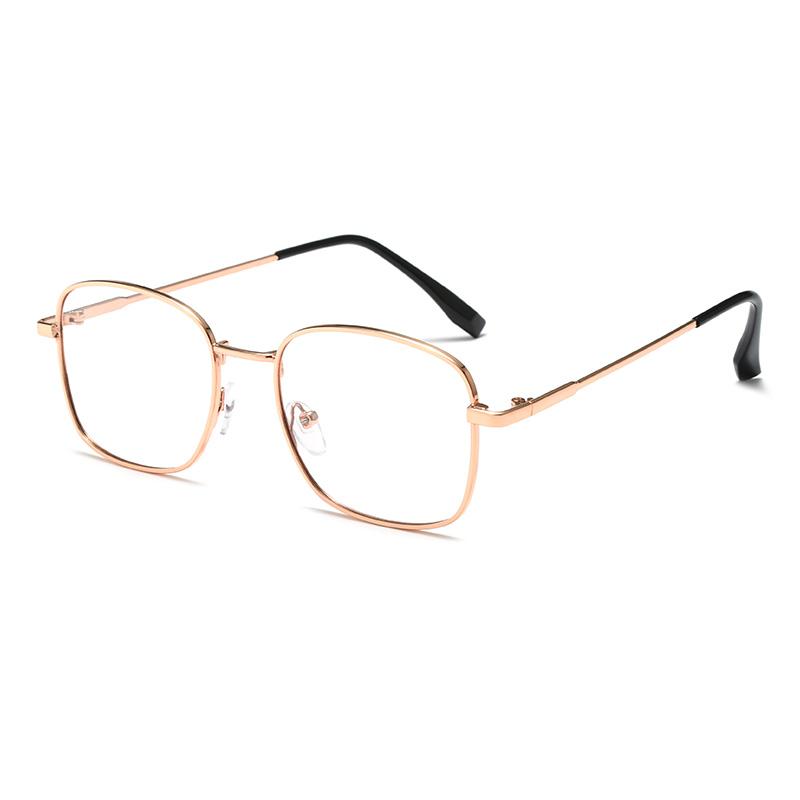 Square Metal Photochromic Anti Radiation Eyeglass For Woman Men Photochromic Sunglasses Anti Blue Light Eye Protection Glasses