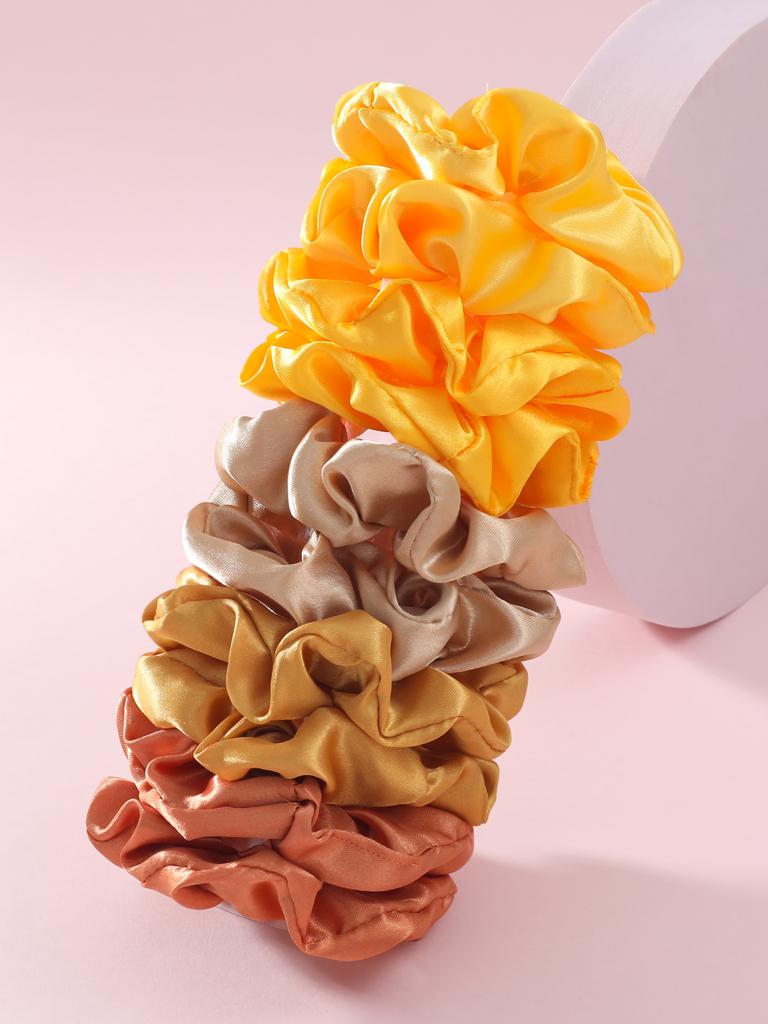 10 szt. Modne satynowe gumki do włosów dla kobiet dziewcząt elastyczne opaski do włosów do kucyka kolorowe nakrycie głowy akcesoria do włosów