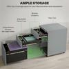 3 Drawer Filling Cabinet, Mobile Metal File Cabinet with Anti-tilt Design for Letter, A4, Legal Size, Grey