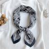 Hong Kong style small square scarf animal horse scarf high cold wind scarf 71cm sun protection shawl retro temperament silk scarf tied hair