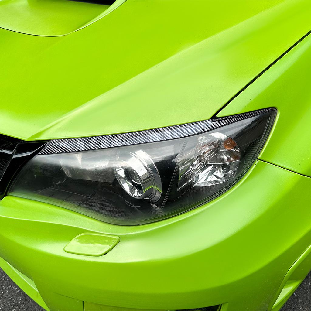 2Pcs Headlight Cover Eyelid Eyebrow Gloss Black Headlight Eyelids Car Body Kit Accessories For Subaru Impreza WRX STI 2007-2014